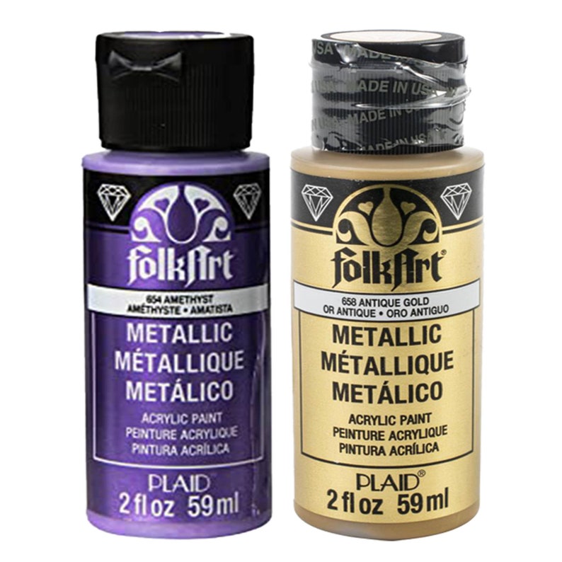 Folk Art Metallic Paint 2oz. in 21 Beautiful Iridescent Colors | Etsy