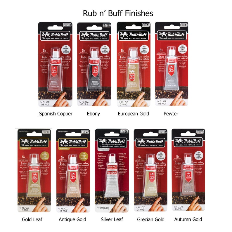 PP Rub n Buff Wax Metallic Finish Choose your color Metal | Etsy