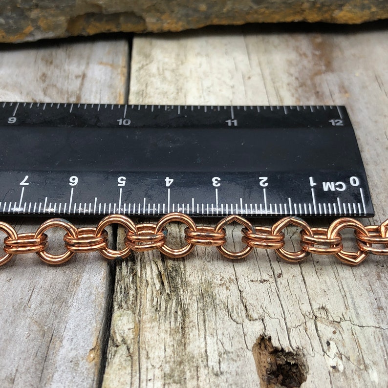 By the Foot Solid Copper Double Cable Chain by the Foot Choose Etsy