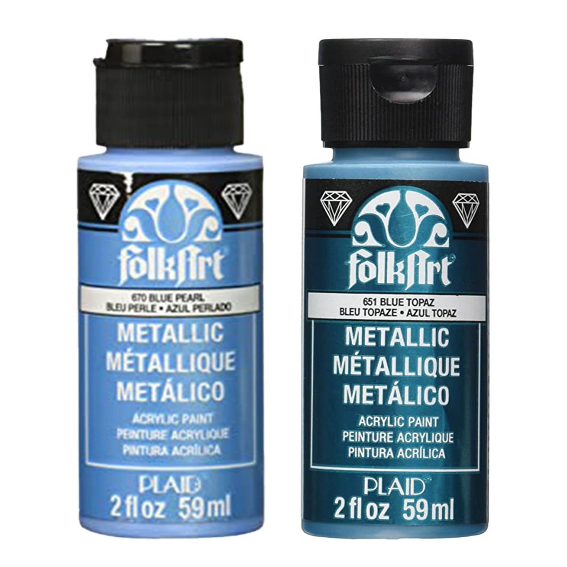 Folk Art Metallic Paint 2oz. in 21 beautiful iridescent colors | Etsy