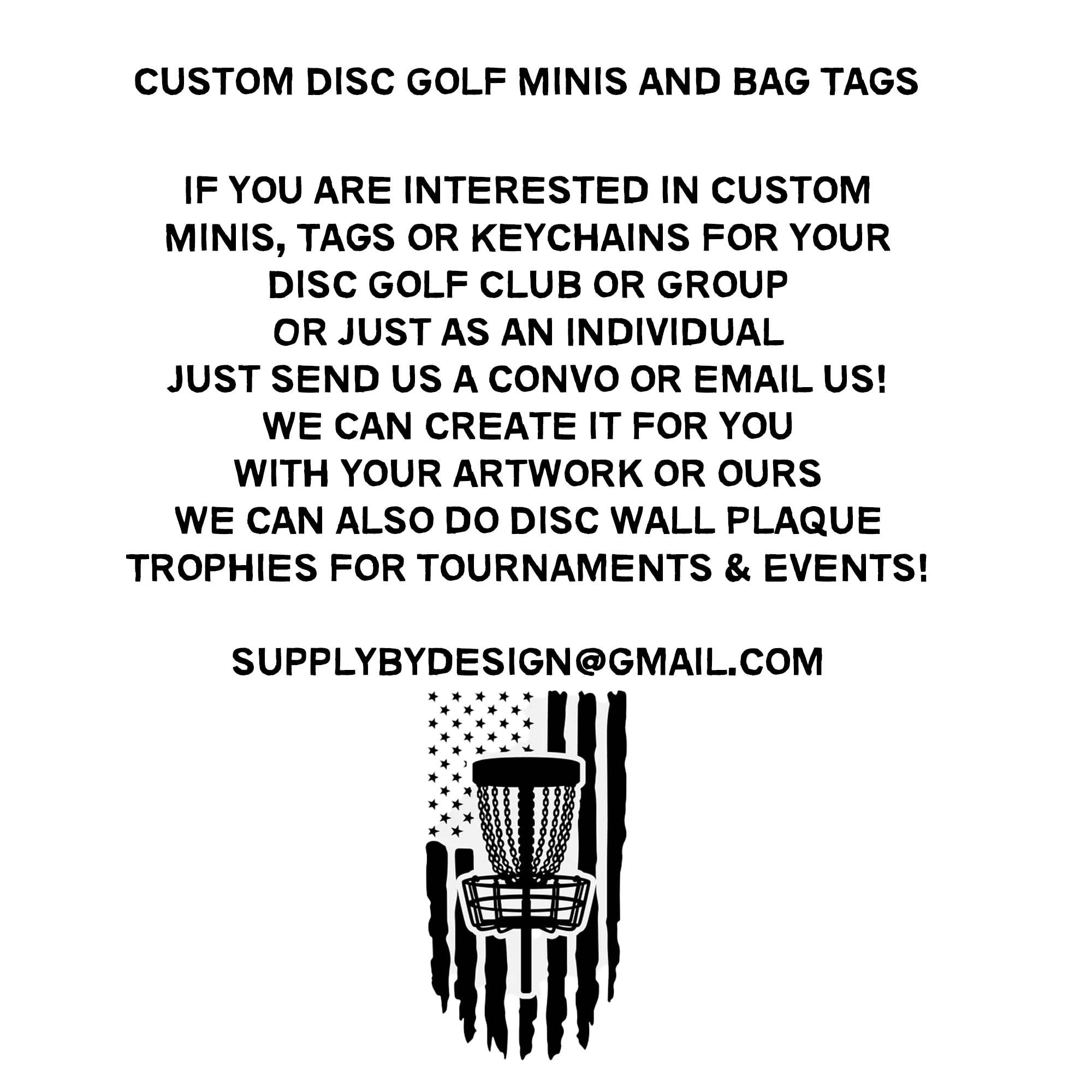 Disc Golf Bag Tags Basket Design Two Sided Oil Tan Leather Etsy