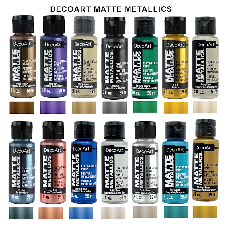 DecoArt Matte Metallics Paint 2oz. Etsy