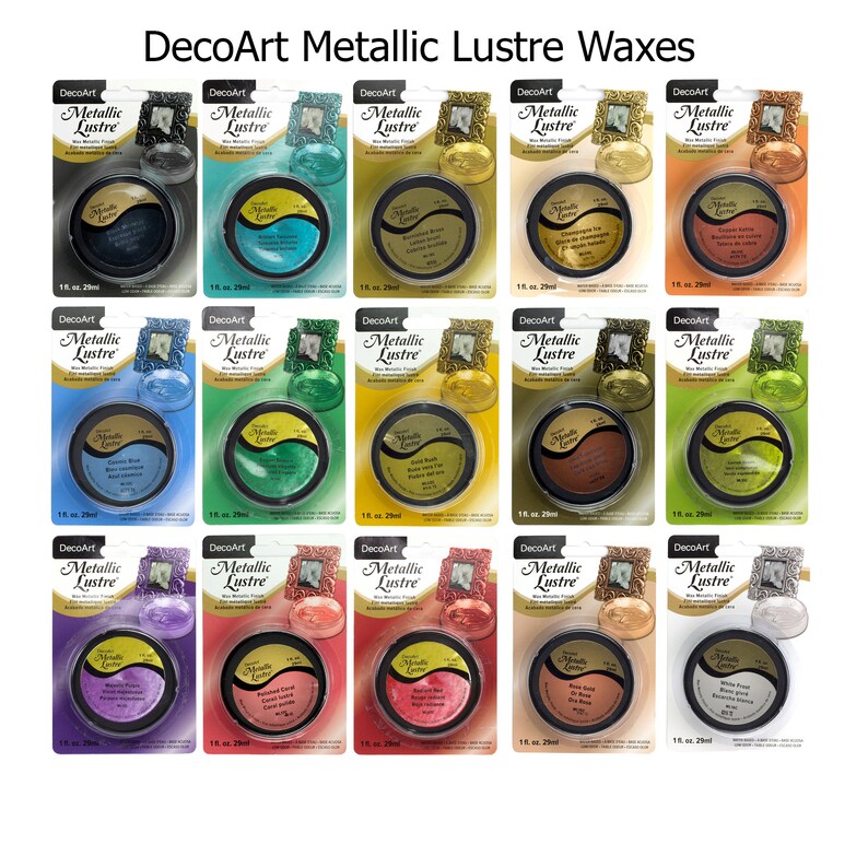 DecoArt Metallic Lustre Wax Finish highly opaque fade Etsy