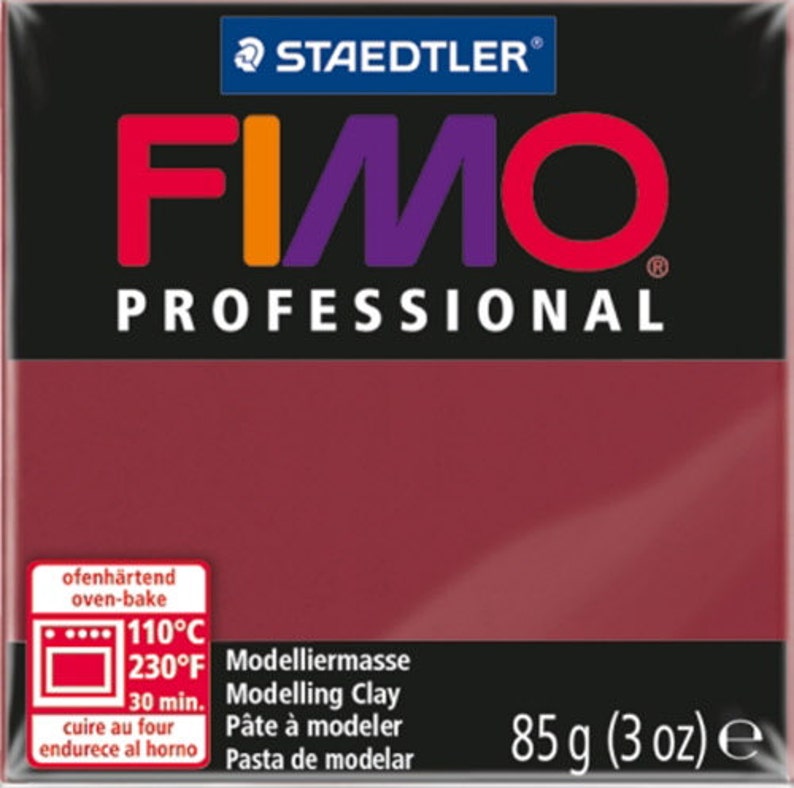 jeweler supplies jewelry making bead making Fimo Professional Polymer Clay in Bordeaux clay polymer clay