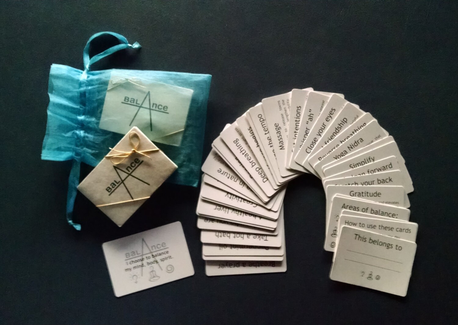 Balance Resource Cards Self Care Tips Etsy