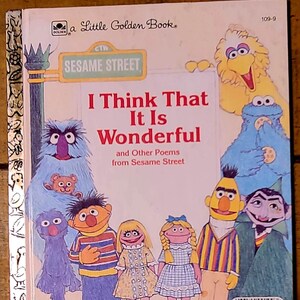 Vintage I Think That it is Wonderful Little Golden Book - Sesame Street