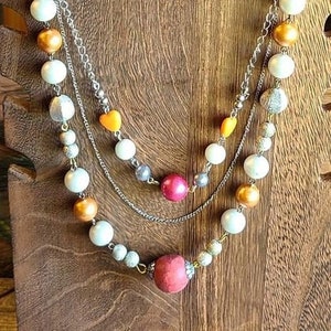 Vintage Layered necklace - approx 32&quot;