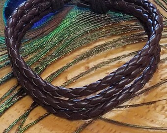 Faux leather  anklet/bracelet