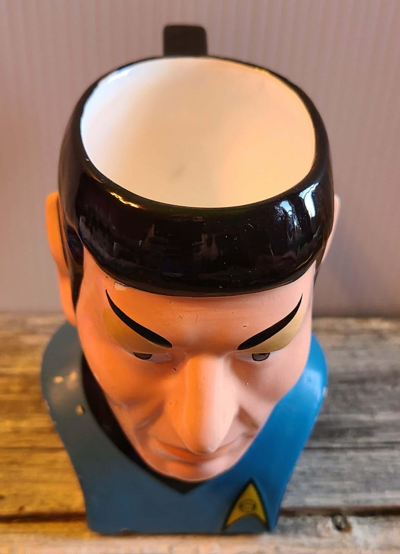 Spock Mug Vintage Star Trek Mr Spock Ceramic Mug - 3D Bust - Etsy