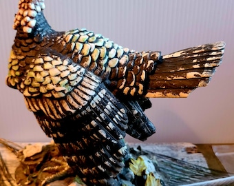 Pavo salvaje de resina vintage