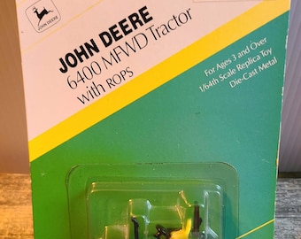 Vintage John Deer Ertl 6400 MFWD with ROPS #5729 1:64 scale nib New In Box