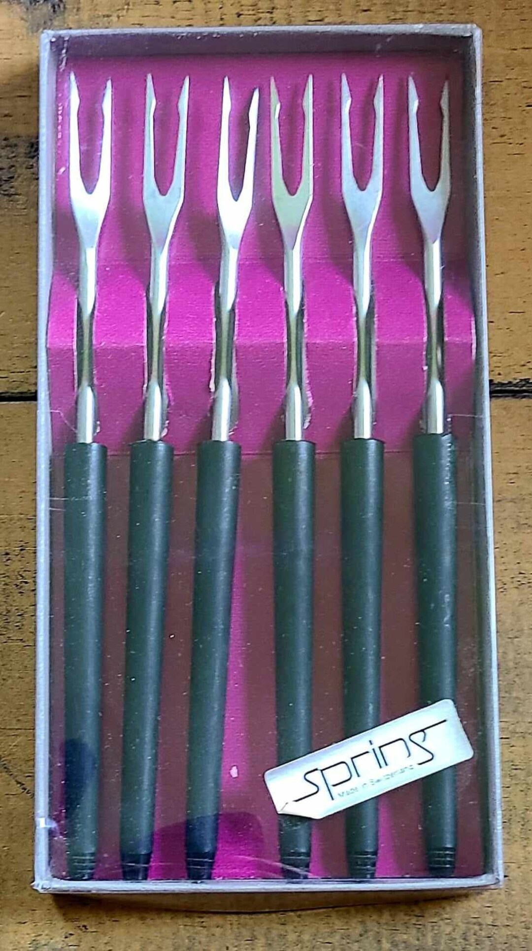 Vintage Antique Spring Fondue Forks in Box Switzerland Etsy