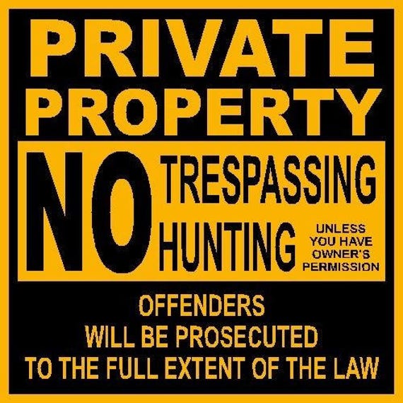 Private Property No Trespassing PVC Signs