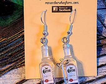 Jose Cuervo Tequila Bottle Earrings - dangle