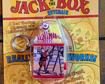 Vintage 1998 Jack in the Box Keychain NIB Sealed in Box - Etsy