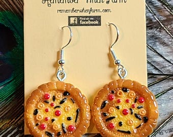 Pendientes de pizza - colgantes