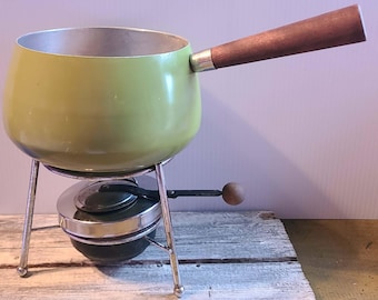 Vintage Antique Fondue Pot with burner