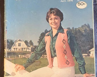 Vintage Antique Workbasket Magazine April 1976