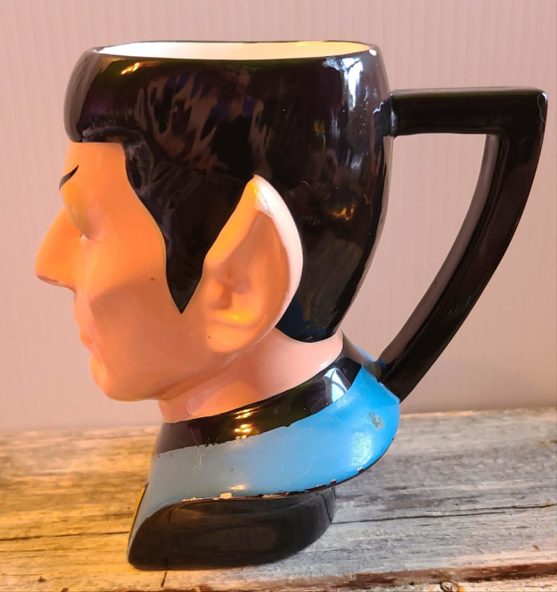 Spock Mug Vintage Star Trek Mr Spock Ceramic Mug - 3D Bust - Etsy