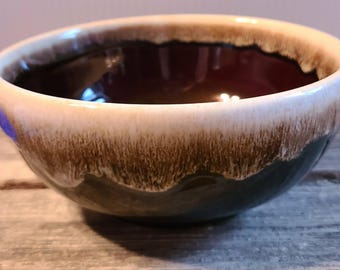 Vintage Brown Drip Bowl