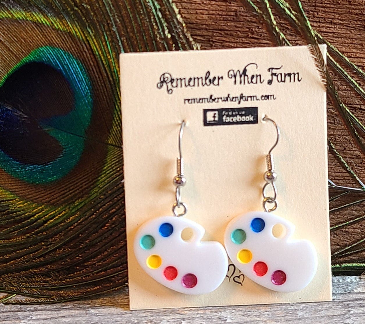 Art Palette Earrings Earrings Fish Hook Dangle Style Artist Etsy