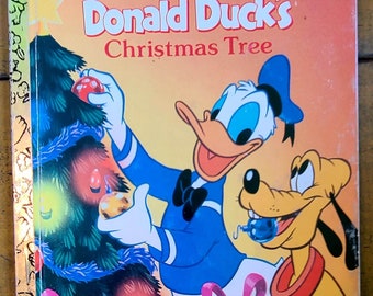 Vintage Walt Disney's Donald Duck's Christmas Tree Little Golden Book