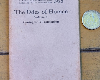 Vintage Antique Little Blue Book number 365 The Odes of Horace Haldeman-Julius Company Girard Kansas