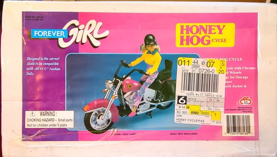 Forever Girl Honey Hog Motorcycle 11 1 2 Barbie Doll Size NIB Box Never Opened