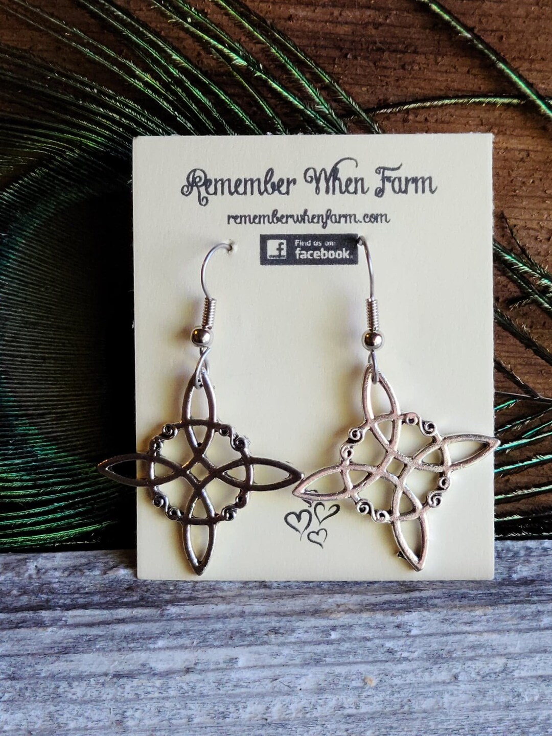 CELTIC - Silver Earrings - Dangle Fish Hook - Etsy