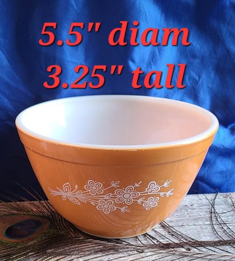 Vintage Pyrex Mixing Bowl Small Gold Butterfly - Etsy