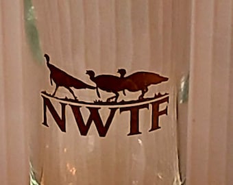 Vintage NWTF National Wild Turkey Federation Weighted Shot Glass