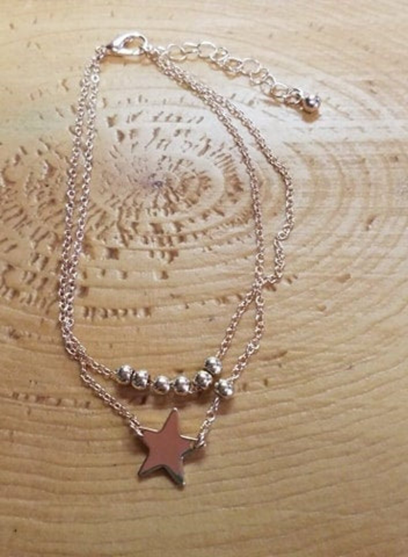 Delicate Double Gold Star Anklet/bracelet Etsy