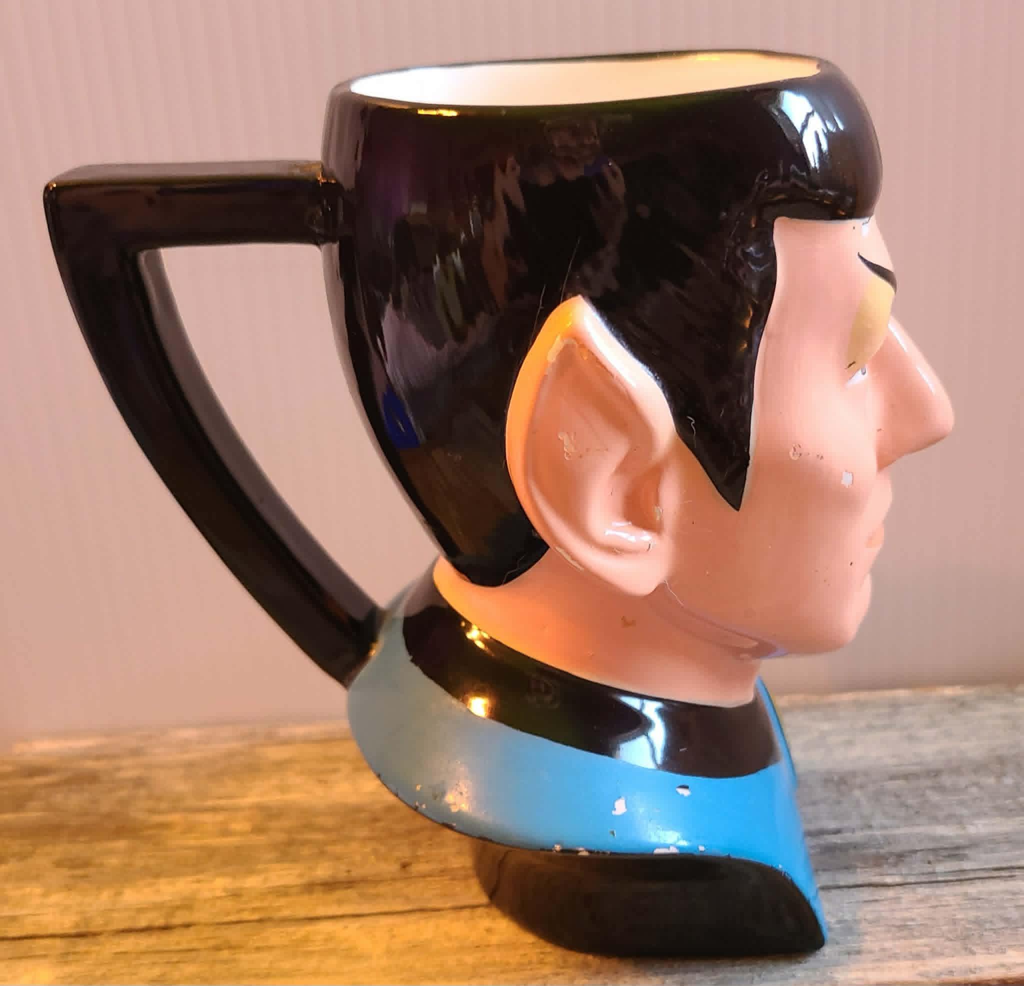 Spock Mug Vintage Star Trek Mr Spock Ceramic Mug - 3D Bust - Etsy