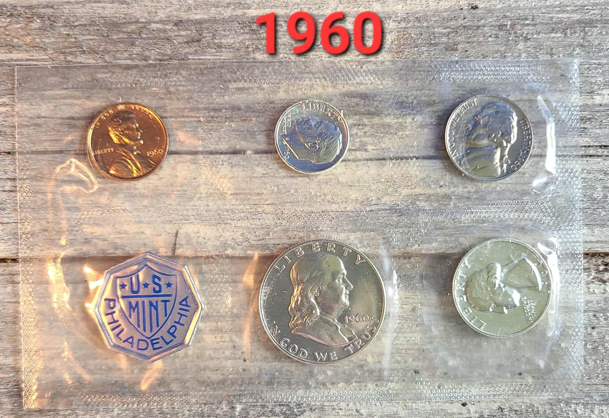 Vintage 1960 Proof Set Philadelphia Mint United States Treasury Dept ...