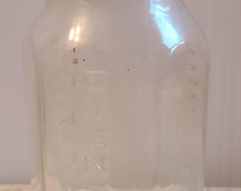 Vintage Antique Evenflo Glass Baby Bottle - 4 ounce