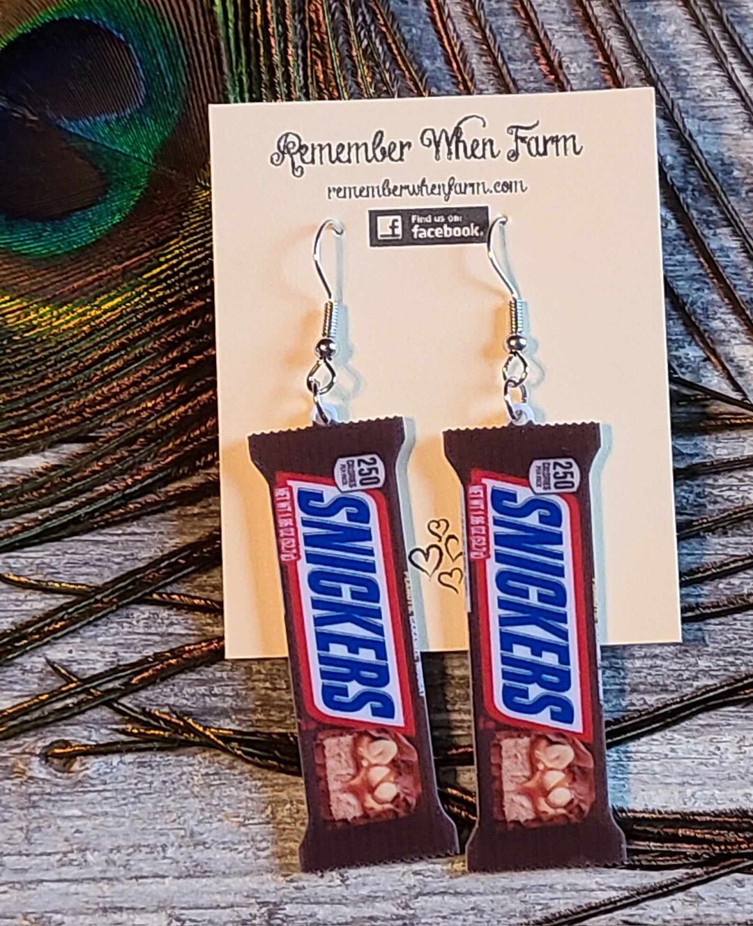 Snickers Candy Bar Earrings Dangle Etsy