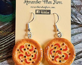 Pendientes de pizza - colgantes