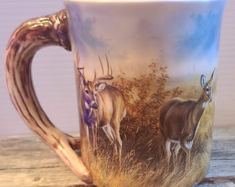Vintage Meadow Mist White Tail Deer Mug Cup - Wild Things
