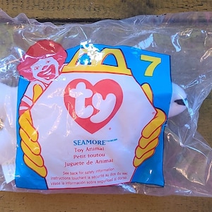 Vintage Seamore McDonalds Happy Meal toy Ty Beanie Baby NIB new in bag