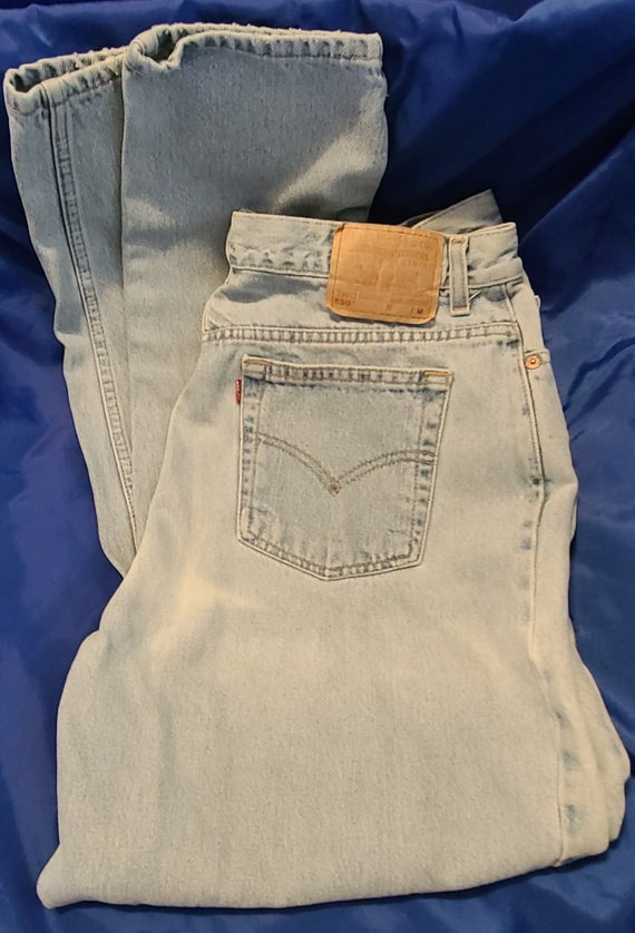 Vintage 550 Levi Jeans Relaxed Fit Tapered with r… - image 1