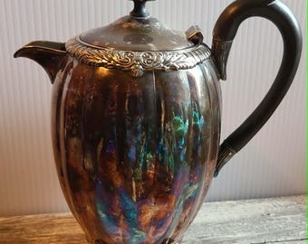 Vintage Antique Silver Plated Tea Pot