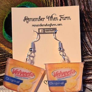Velveeta Mac and Cheese Earrings - dangle