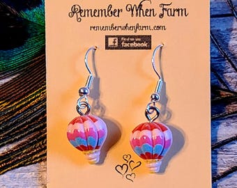 Hot Air Balloon Earrings - dangle