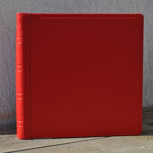Álbum de fotos de graduación de cuero personalizado - Álbum de recortes cuadrado rojo