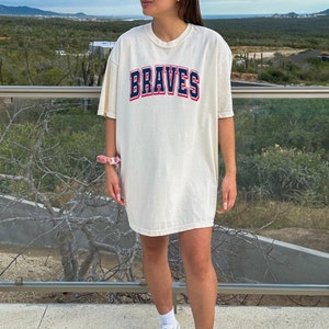 CamillesCreationsLLC Braves Baseball Trendy Comfort Colors T-Shirt