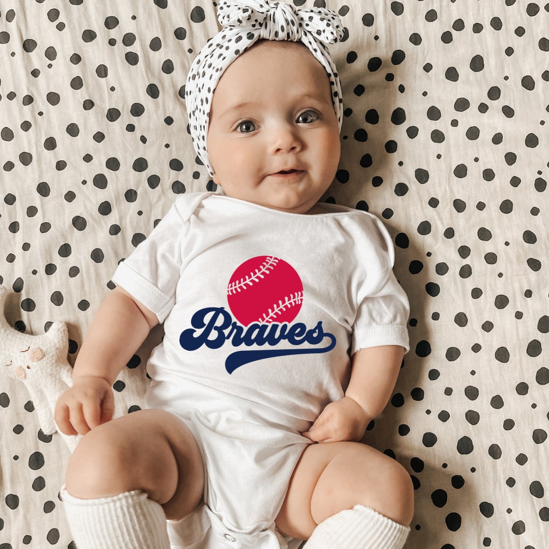 Official Baby Atlanta Braves Gear, Toddler, Braves Newborn Baseball Clothing,  Infant Braves Apparel