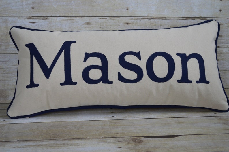 Personalized Name Pillow Baby Name Pillowboy's Room Etsy