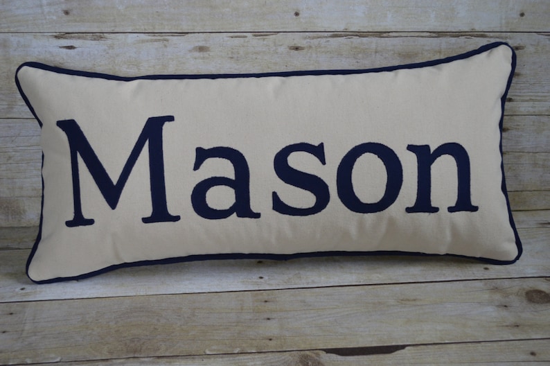 Personalized Name Pillow Baby Name Pillowboy's Room Etsy