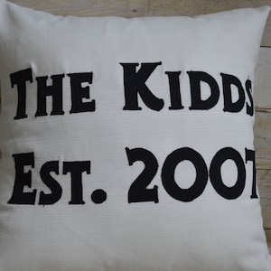 Family Name Pillow, Custom Name Pillow,Pillow with Last Name, Custom Name Pillow,Anniversary Gift,Wedding Gift, Housewarming Gift