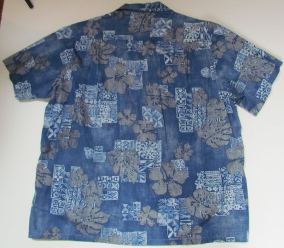 RJC Mens 2X Hawaiian Short Sleeve Blue Shirt Vint… - image 5
